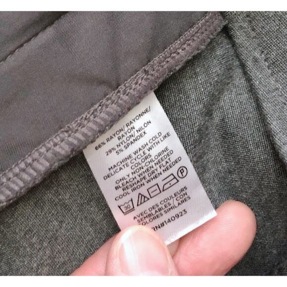 ANN TAYLOR LOFT Womens Size Small Gray Stretch Pull On High Rise Ponte Pants - Picture 5 of 7